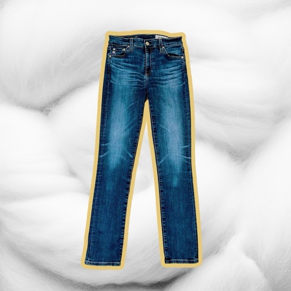 Ag Adriano Goldschmied Denim - AG Adriano Goldschmied Medium Wash ‘Mari’ High-Rise Straight Leg Jeans Size 26R